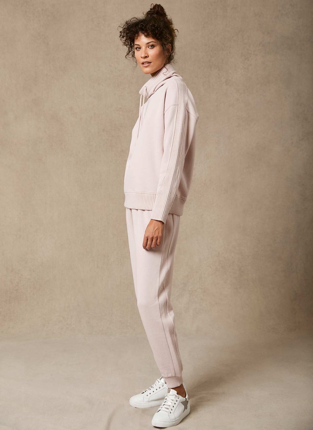 Pink Jersey Stripe Joggers