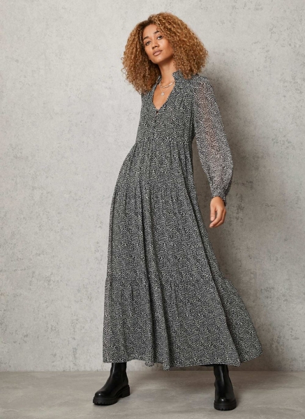 Maisie Print Boho Maxi Dress