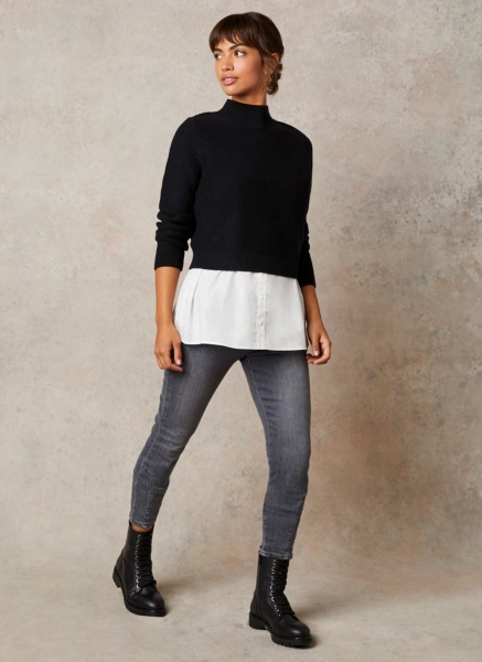 Denver Light Grey Biker Jeans